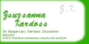 zsuzsanna kardoss business card